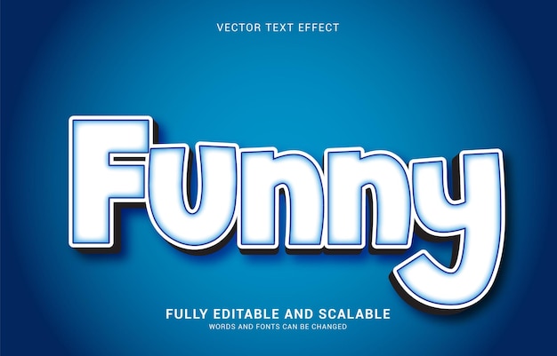 Editable text effect Funny style