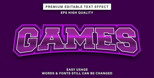 Editable text effect games