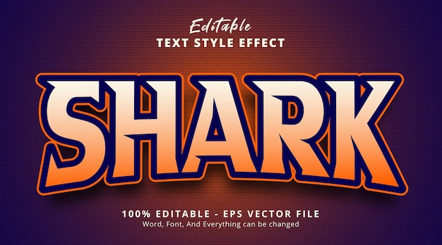 Editable Text Effect, Gaming Shark text with logo gaming style effect