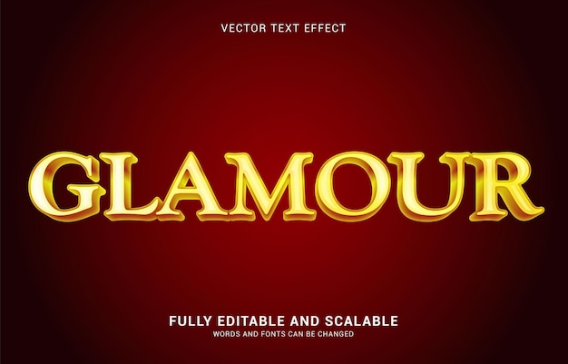 Editable text effect glamour style can be use to make title