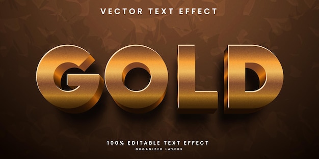 Editable text effect in gold style