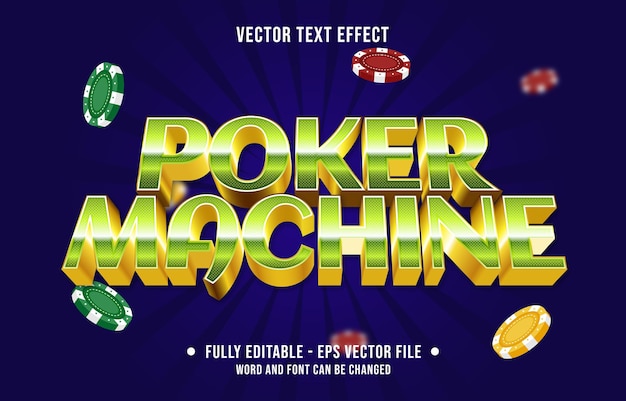 Editable text effect gradient color casino background style font effect template