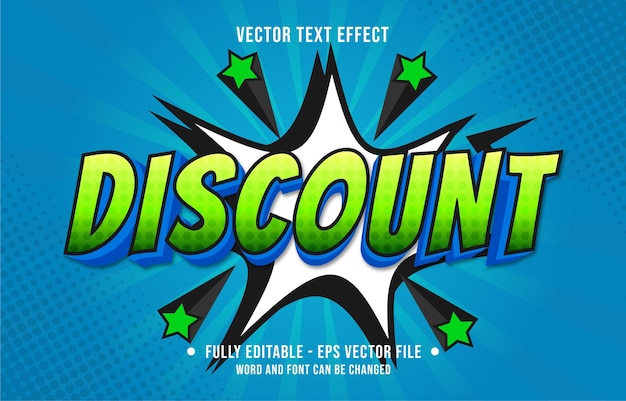 Editable text effect gradient color pop art comic style for digital and print media font effect template