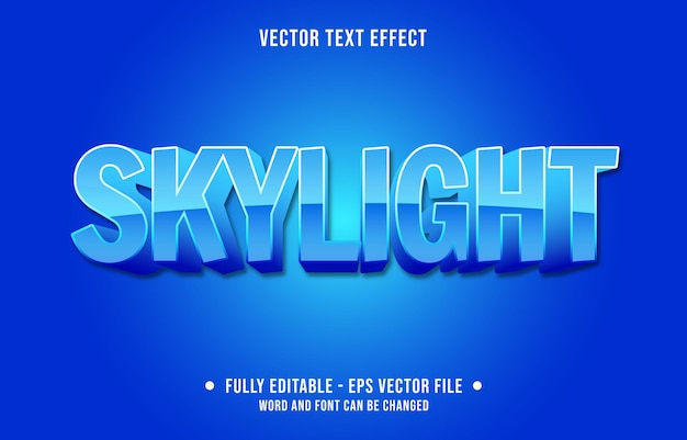 editable text effect gradient color style skylight