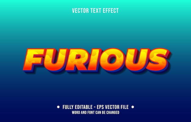 Editable text effect gradient orange and red furious fire flame style