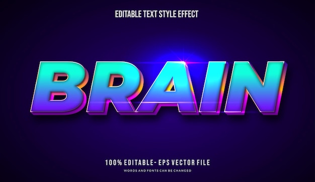 Editable text effect gradient shiny color text style editable fonts vector files