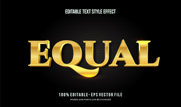 Vector editable text effect gradient shiny glowing gold color text style effect editable fonts vector