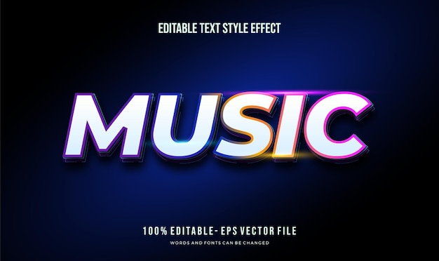 Vector editable text effect gradient vibrant shiny color text style effect editable fonts vector files