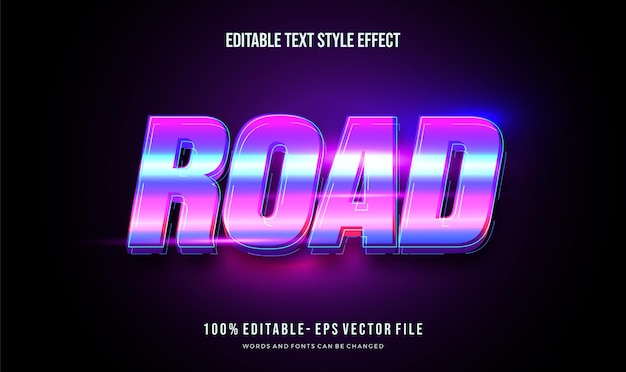 Editable text effect gradient vibrant shiny color text style effect editable fonts vector files