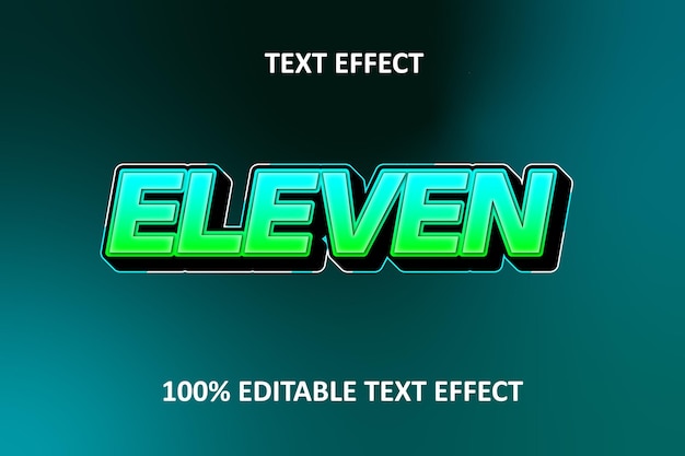 Editable Text Effect GREEN BLUE