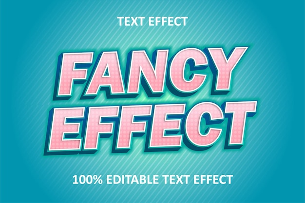 Vector editable text effect green cyan pink