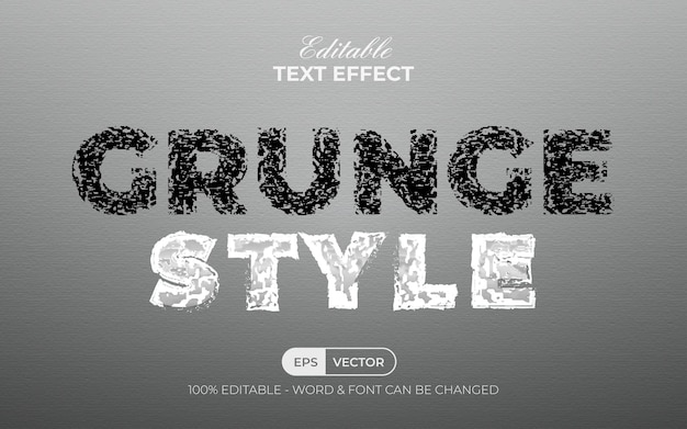 Editable text effect grunge style theme