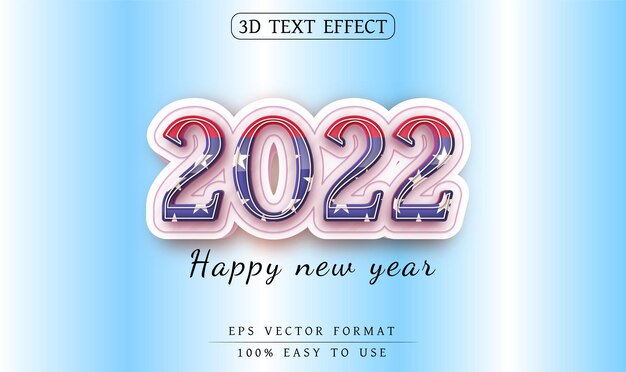 संपादन योग्य टेक्स्ट इफ़ेक्ट हैप्पी नया साल 2022 टेक्स्ट स्टाइल