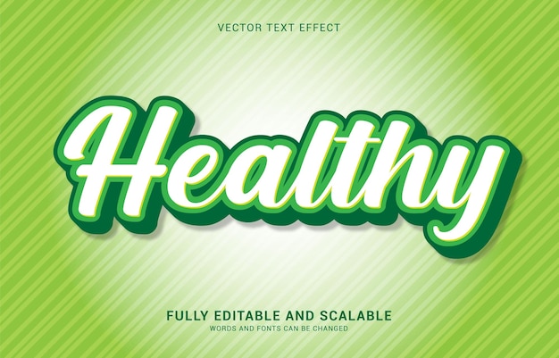 Editable text effect Healthy style can be use to make Title