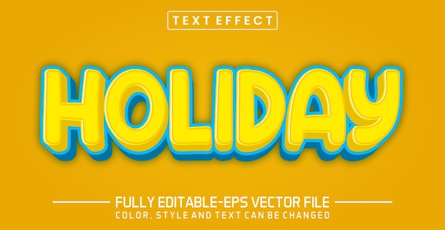 Editable text effect Holiday theme style