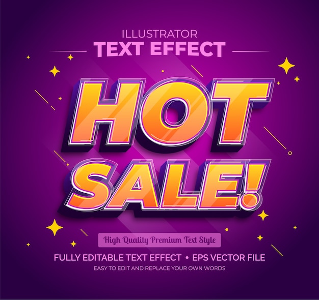 Editable text effect - hot sale text effect