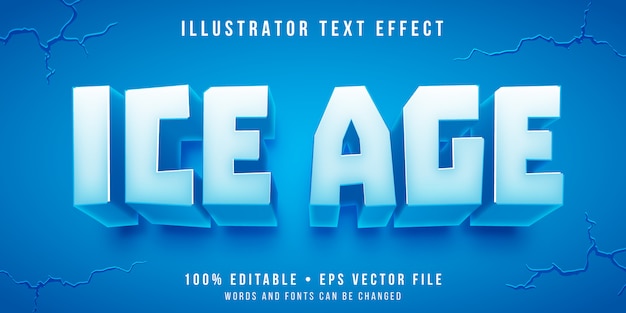 Editable text effect - ice block style