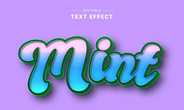 Editable text effect for illustrator leafs text style