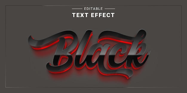 Вектор Редактируемый текстовый эффект в современном модном стиле lettering art