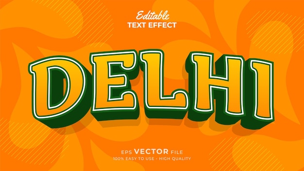 Editable text effect India republic day style theme