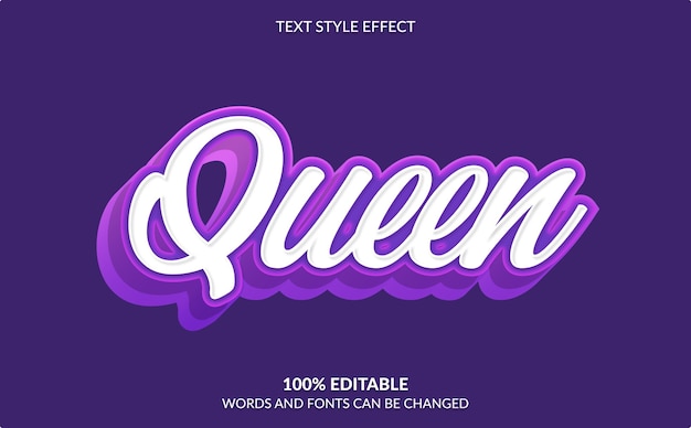 Editable Text Effect isolated on purple