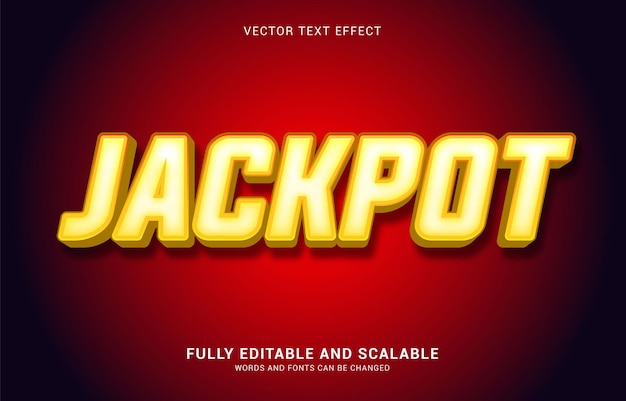 Vector editable text effect jackpot style can be use to make title