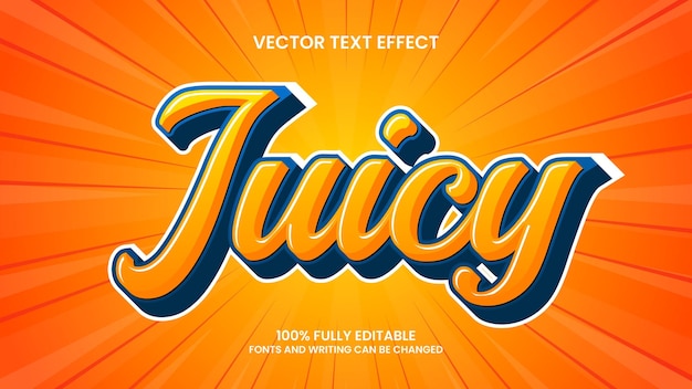 editable text effect juicy