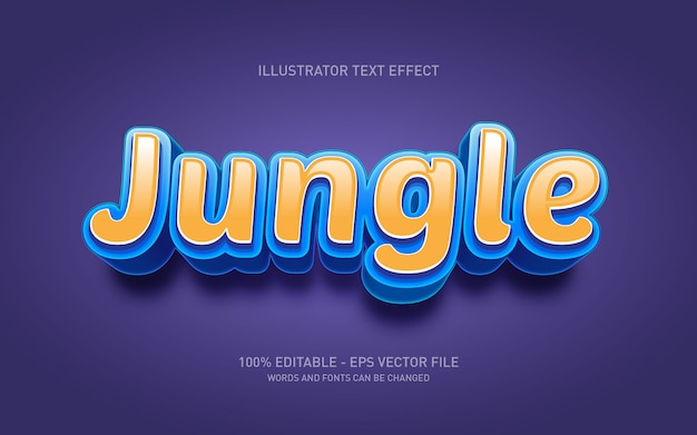 Editable text effect - jungle game style