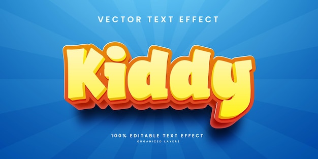 Editable text effect in Kiddy Style  