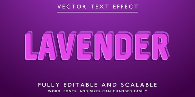 Editable text effect lavender template