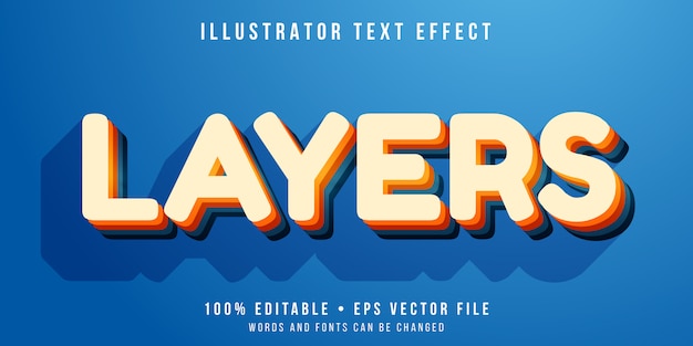 Editable text effect - layered text style