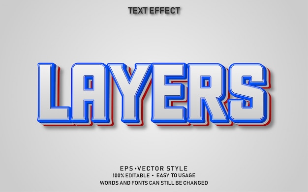 Vector editable text effect layers premium