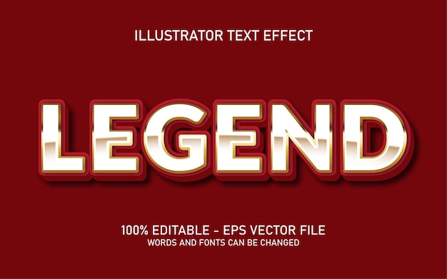 Editable text effect legend style