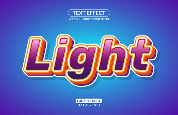 Editable text effect light