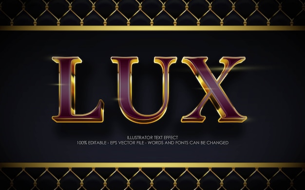 Editable text effect, lux style illustrations