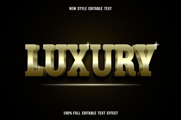 Editable text effect luxury in gold