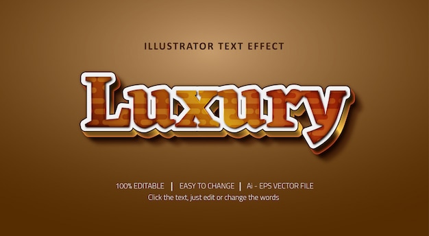 Editable text effect luxury title