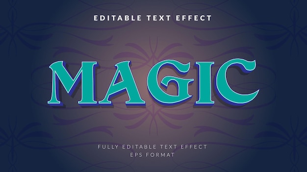 Editable text effect magic witch font style