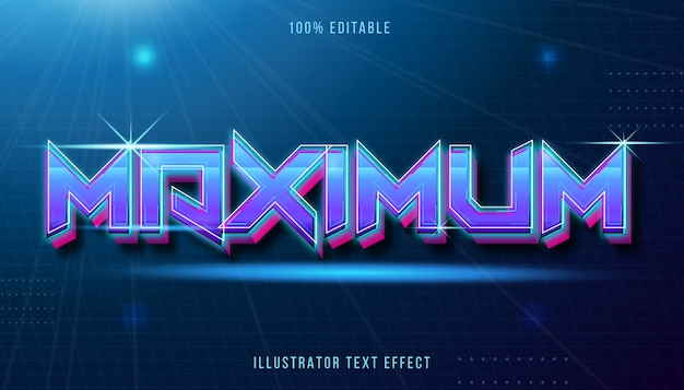 Editable text effect- maximum style