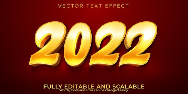 Editable text effect merry christmas, 3d 2022 and new year font style