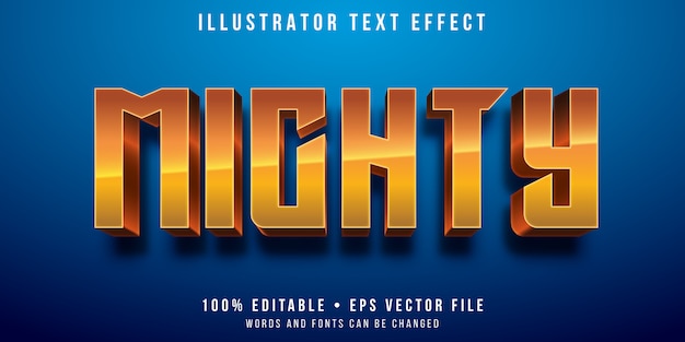 Editable text effect - mighty hero style