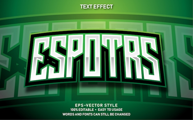 Editable text effect modern e-sport premium