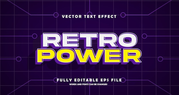 Editable Text Effect Modern retro Style