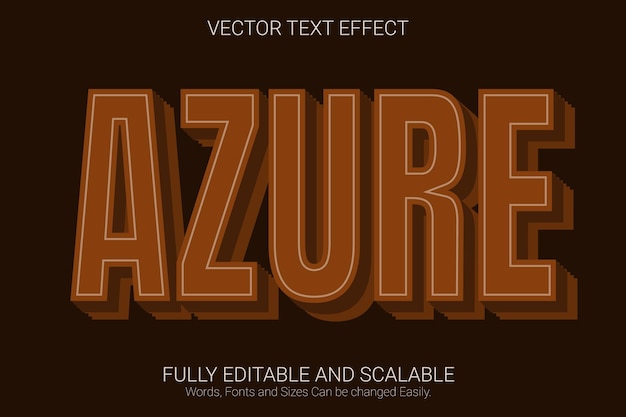 Editable text effect in modern trend style