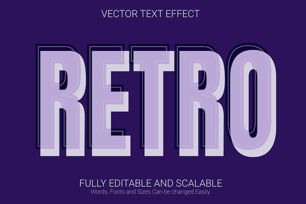 Editable text effect in modern trend style