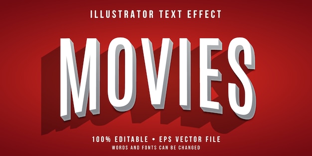 Vector editable text effect - movie title style