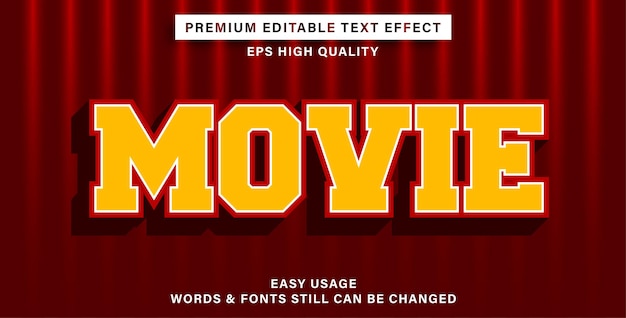 Editable text effect movie