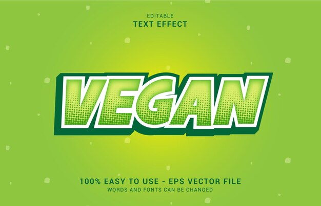 Editable text effect, natural vegan style can be use to make title