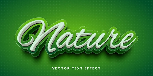 Editable text effect in nature style