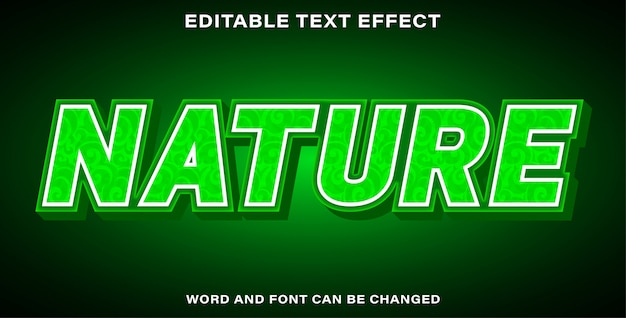 Editable text effect nature